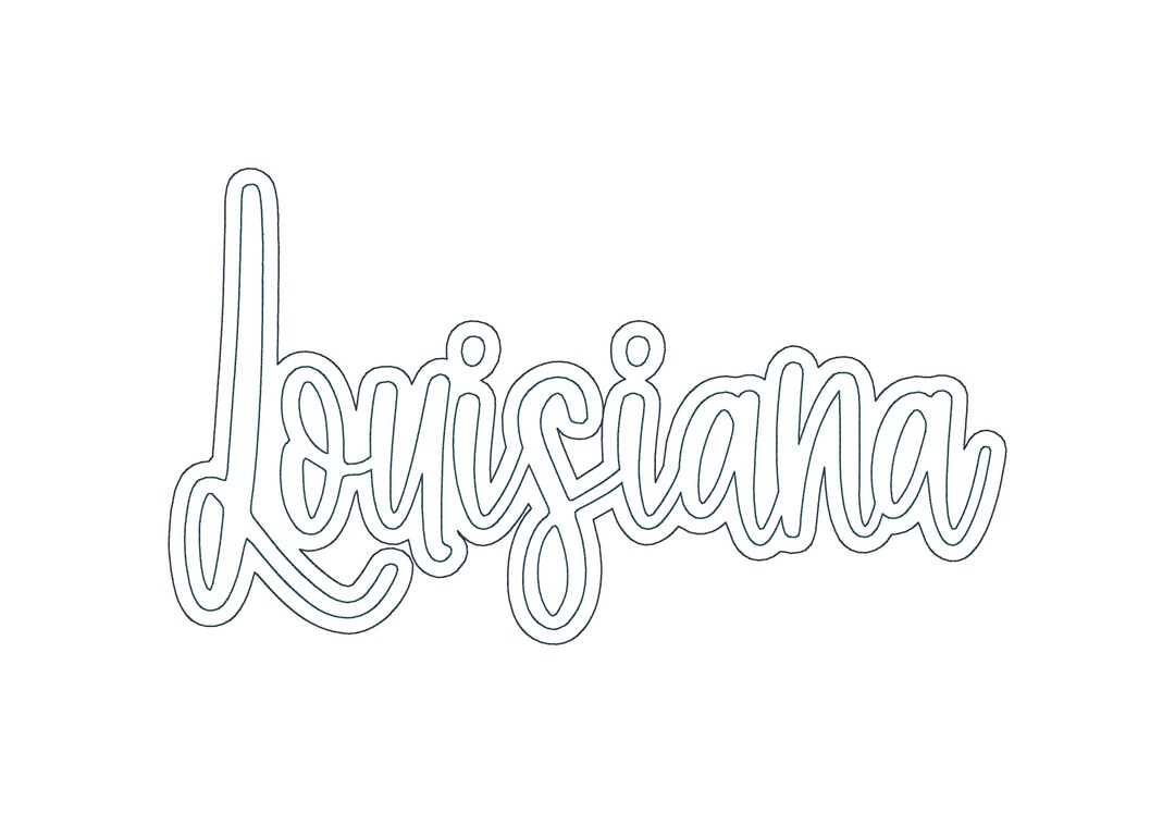 Louisiana Double Applique Design Instant Download Machine Embroidery