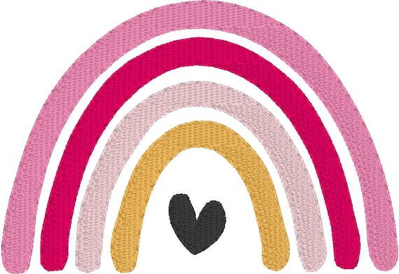 Rainbow Love Instant Download Machine Embroidery Design - Etsy