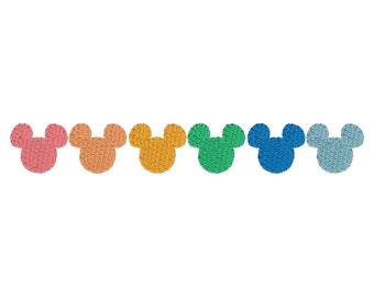 Mini Mickey Rainbow- Instant Download Machine Embroidery Design