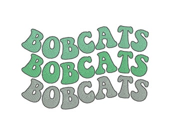 WIELE ROZMIARÓW - Bobcats Groovy - Natychmiastowe pobranie projektu haftu maszynowego