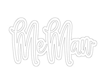 MeMaw Sugarberry Double Applique Design - Natychmiastowe pobranie projektu haftu maszynowego