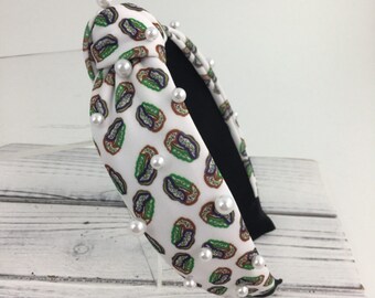 Mardi Gras Pearl Kingcake Headband Carnival Parade Nola Louisiana Fat Tuesday