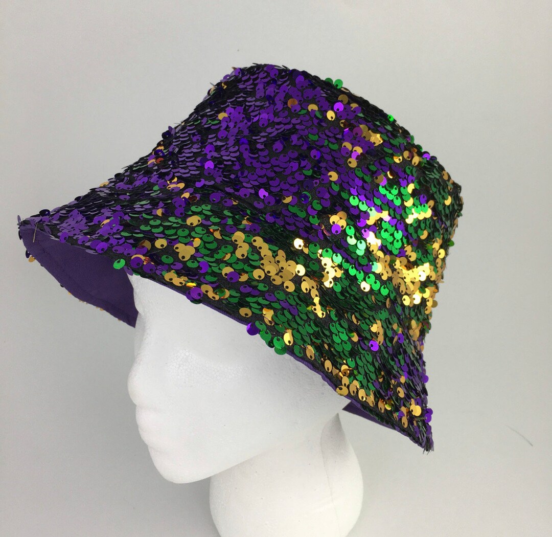 Anna-Kaci Women's Sequin Bucket Hat with Sparkling Design and Reversible Feature for Stylish Casual or Party Looks