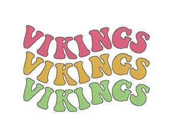Vikings Groovy- Instant Download Machine Embroidery Design