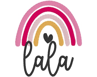 Lala Rainbow Mom Love - Natychmiastowe pobranie projektu haftu maszynowego