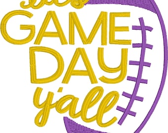 Game Day Tigers Louisiana State - Download istantaneo Design ricamo macchina