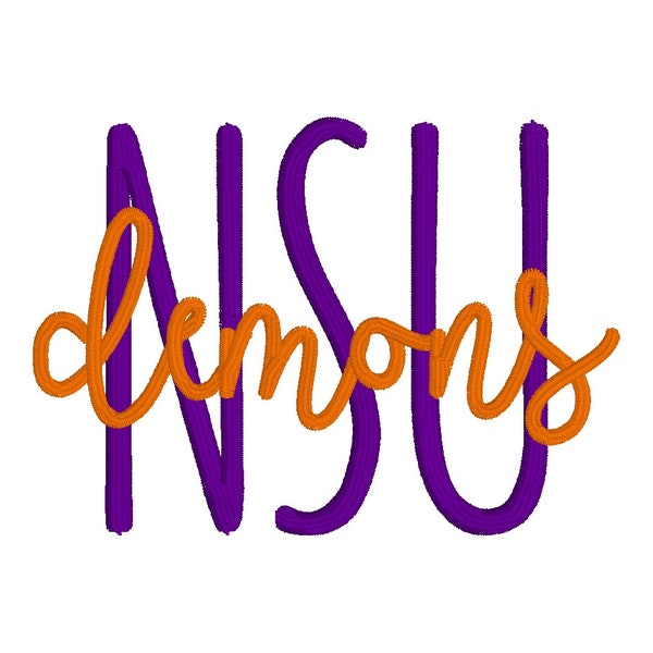 NSU Demons Football College Love- Instant Download Machine Embroidery Design