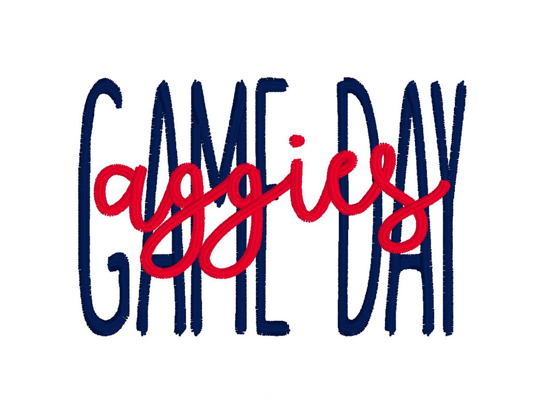 MULTIPLE SIZES - Game Day Aggies- Instant Download Machine Embroidery ...