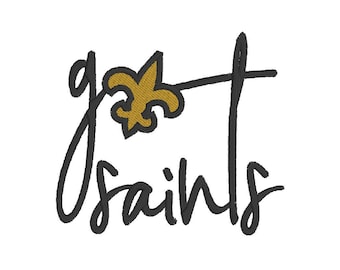 Go Saints Game Day Saints Football Nola Love - téléchargement immédiat du motif de broderie Machine