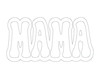 GROOVY MAMA APPLIQUE- Download istantaneo macchina ricamo Design