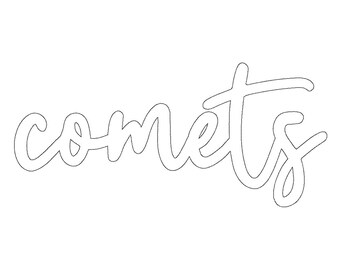 Comete Script Applique State - Download istantaneo Design ricamo macchina