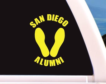 San Diego/Parris Island Alumni USMC, Marine Corps Vehicle Car/Truck Window Decal/Sticker Custom
