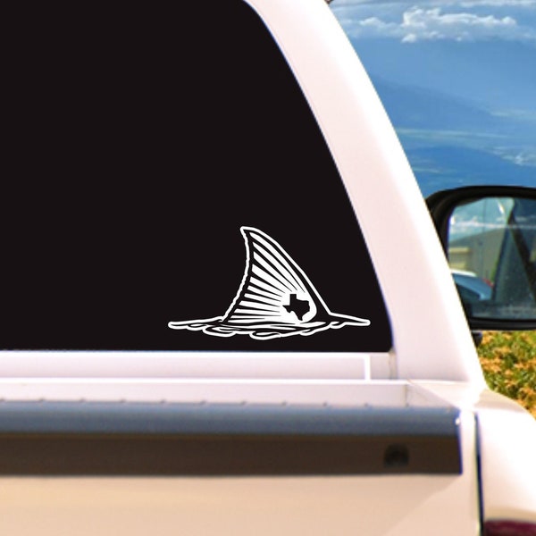 Red Fish Tail with State cutout, Vehicle Window Decal/Sticker for the Hardcore Fisherman, choose a size AND State