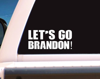 Let's Go Brandon!  Hardhat Vehicle Car Truck Laptop Window Decal/Sticker, choose a size & color