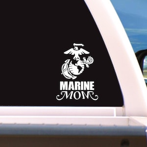 Marine Mom Dad Brother Sister Aunt Uncle G'pa G'ma, USMC Corps Car Truck Vehicle Window Decal/Sticker, choose a size