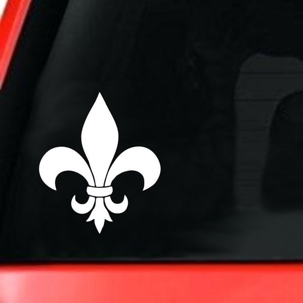 Fluer De Lis die cut Decal/Sticker, Laptop, iPhone, iPad, Car, Truck, Window ANY SIZE