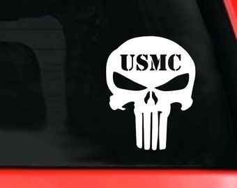 USMC, Marine Corps Punisher Skull Vehicle Window Decal/Sticker, ANY size