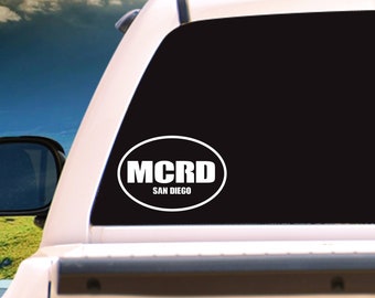 USMC, Marine Corps MCRD San Diego or Parris Island car truck laptop Window Decal/Sticker, choose a size