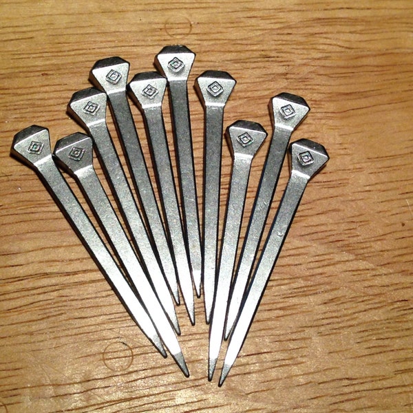 Capewell or Diamond Horseshoe Nails, City Head Sz 5, CH5. for earrings and pendants and disciple crosses, 10 qty