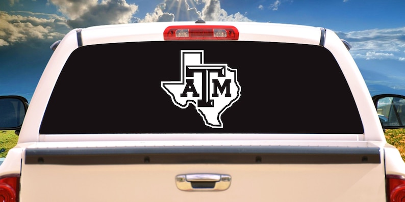 Large Texas A&M Aggies Logo Car Truck Cornhole board Laptop Window Decal/Sticker, choose a size image 3