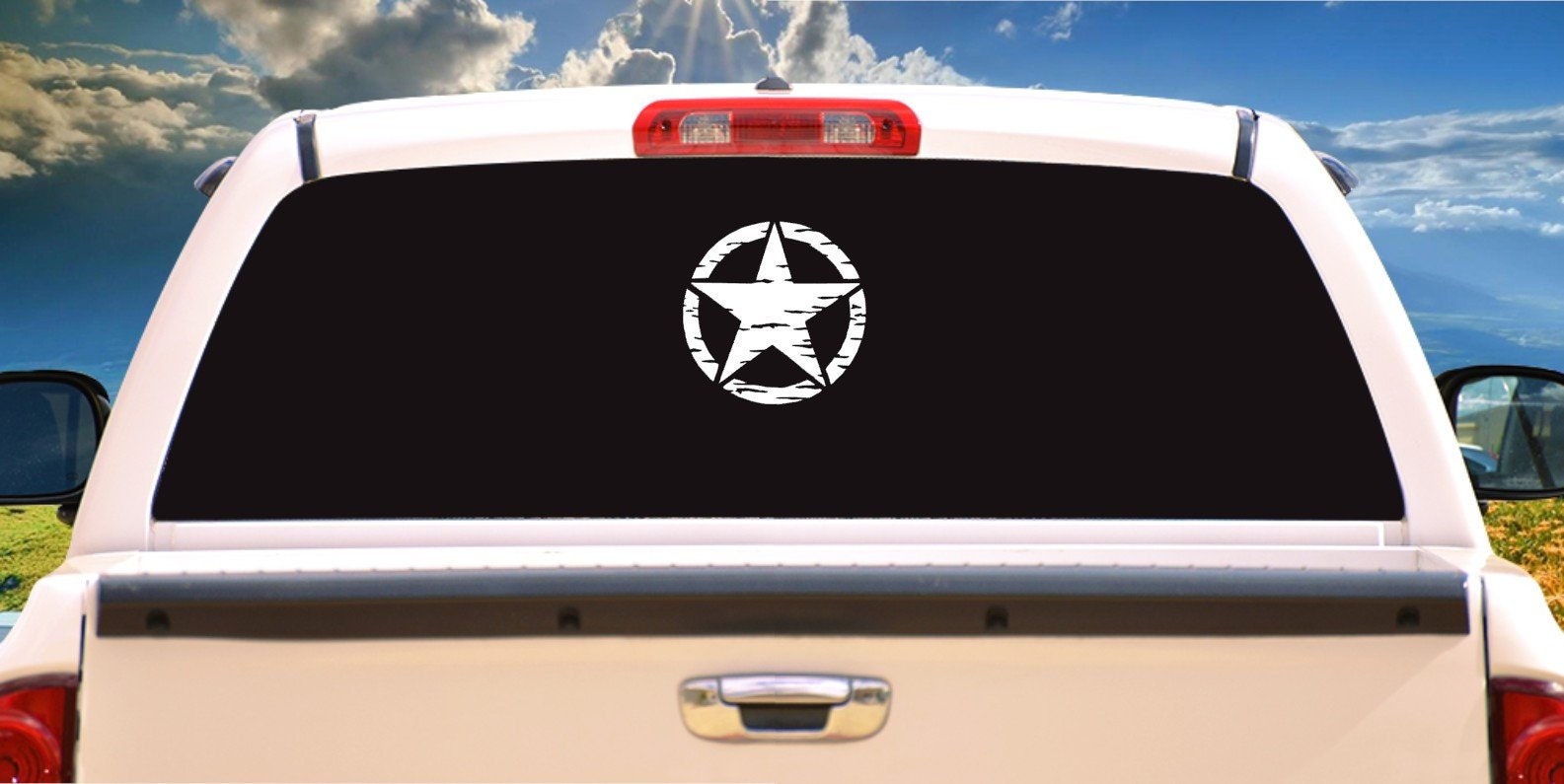Custom Distressed Army Star Car/Vehicle Decal. Laptop Window Suitcase Refrigerator Sticker
