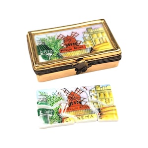 Moulin Rouge Paris Puzzle Limoges Box Porcelain Figurine