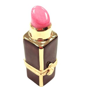 Lipstick Pink Limoges Box Porcelain Figurine