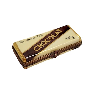 Barra de chocolate Cacao - Figura de porcelana rara en caja de Limoges