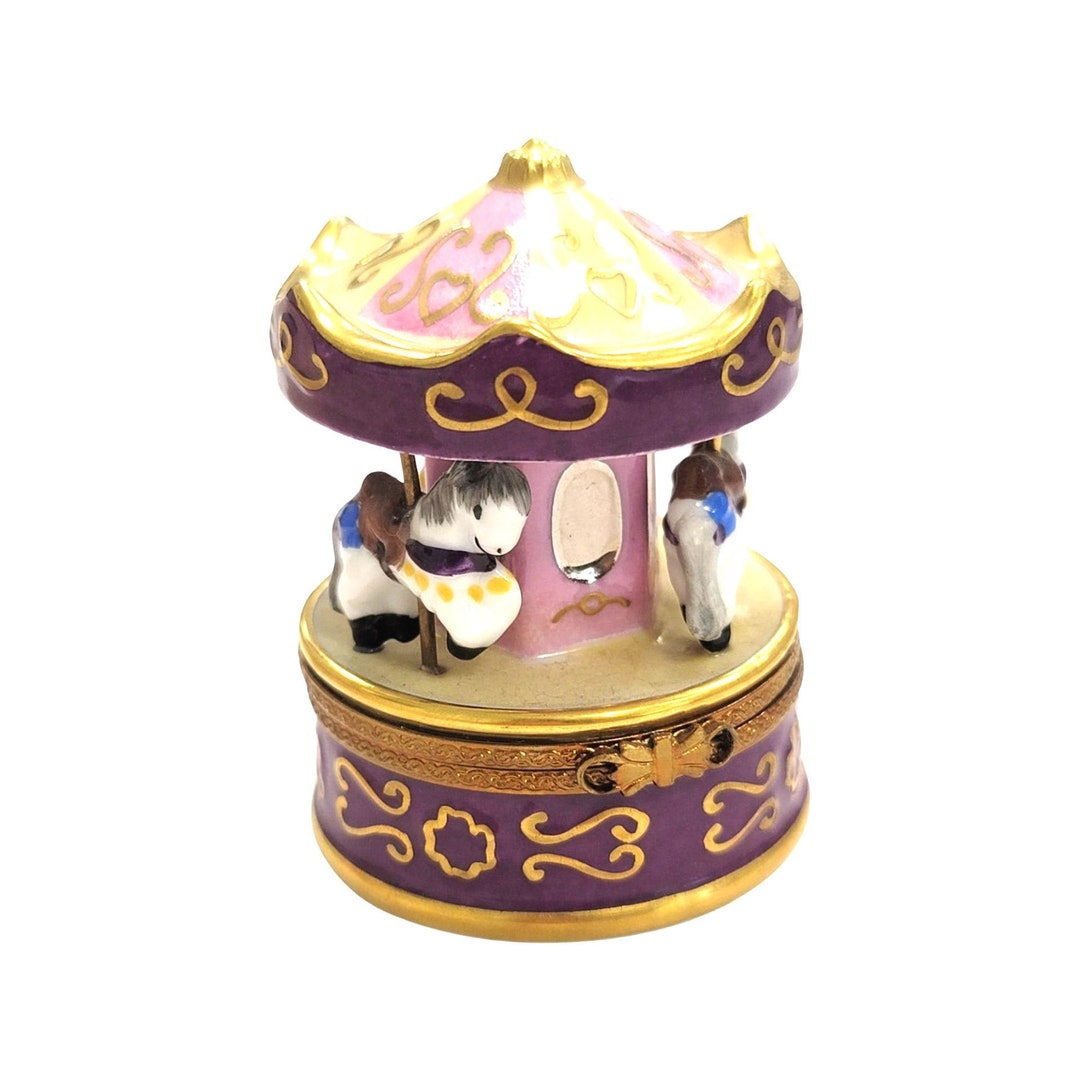 Purple Merry Go Round Carousel Carnival Ride Limoges Box Porcelain ...