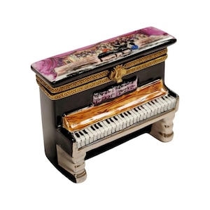 Upright Piano Choir Pianoist Limoges Box Porcelain Figurine
