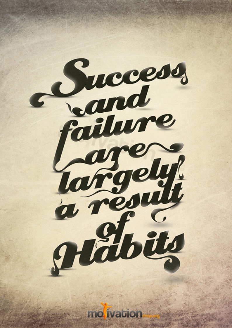 success and failure quote motivational print etsy