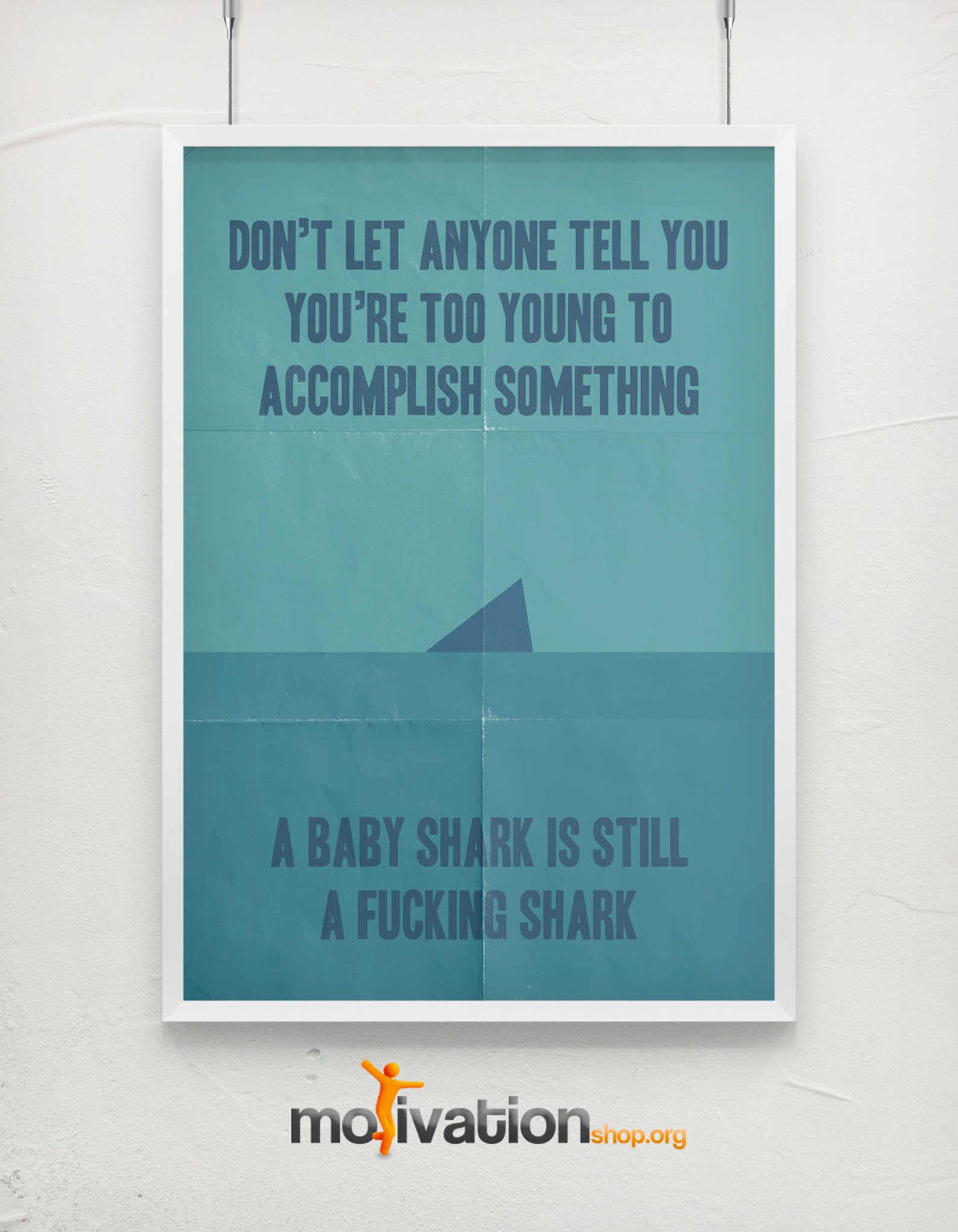 Shark Quote Print Motivational Poster Etsy