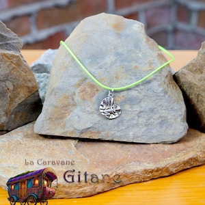 Soft green necklace and frog charm