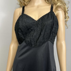 Vestido camisero vintage Philmaid, talla 36, con forro acolchado y encaje, color negro