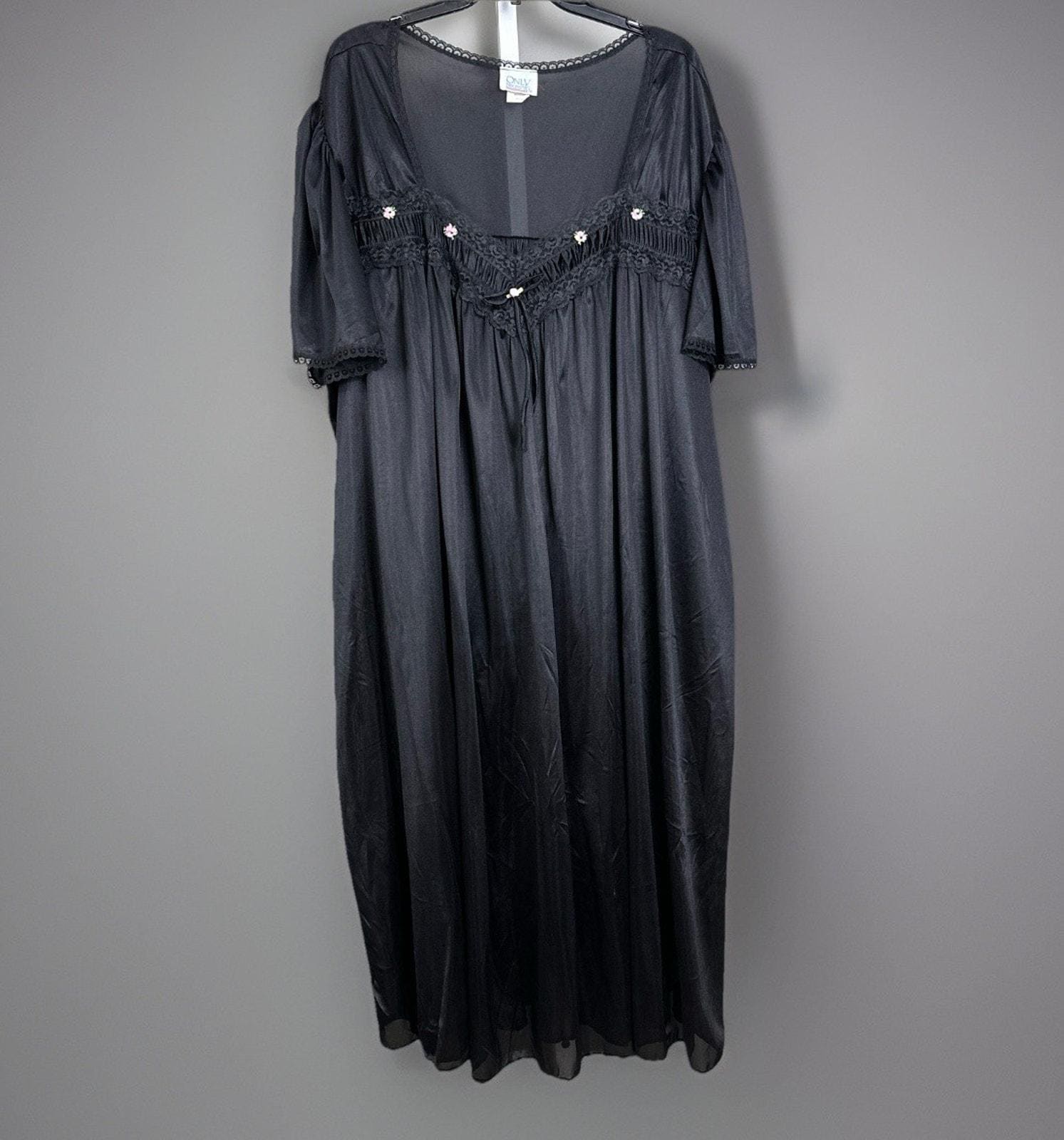 green emerald velvet dress Goodnight Slip Sleep Dress XL / Storm