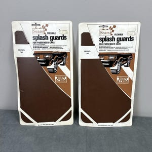 Vintage Sears Flexible Spritzschutz Braun Auto 2er Set 4 Stück Schmutzfänger