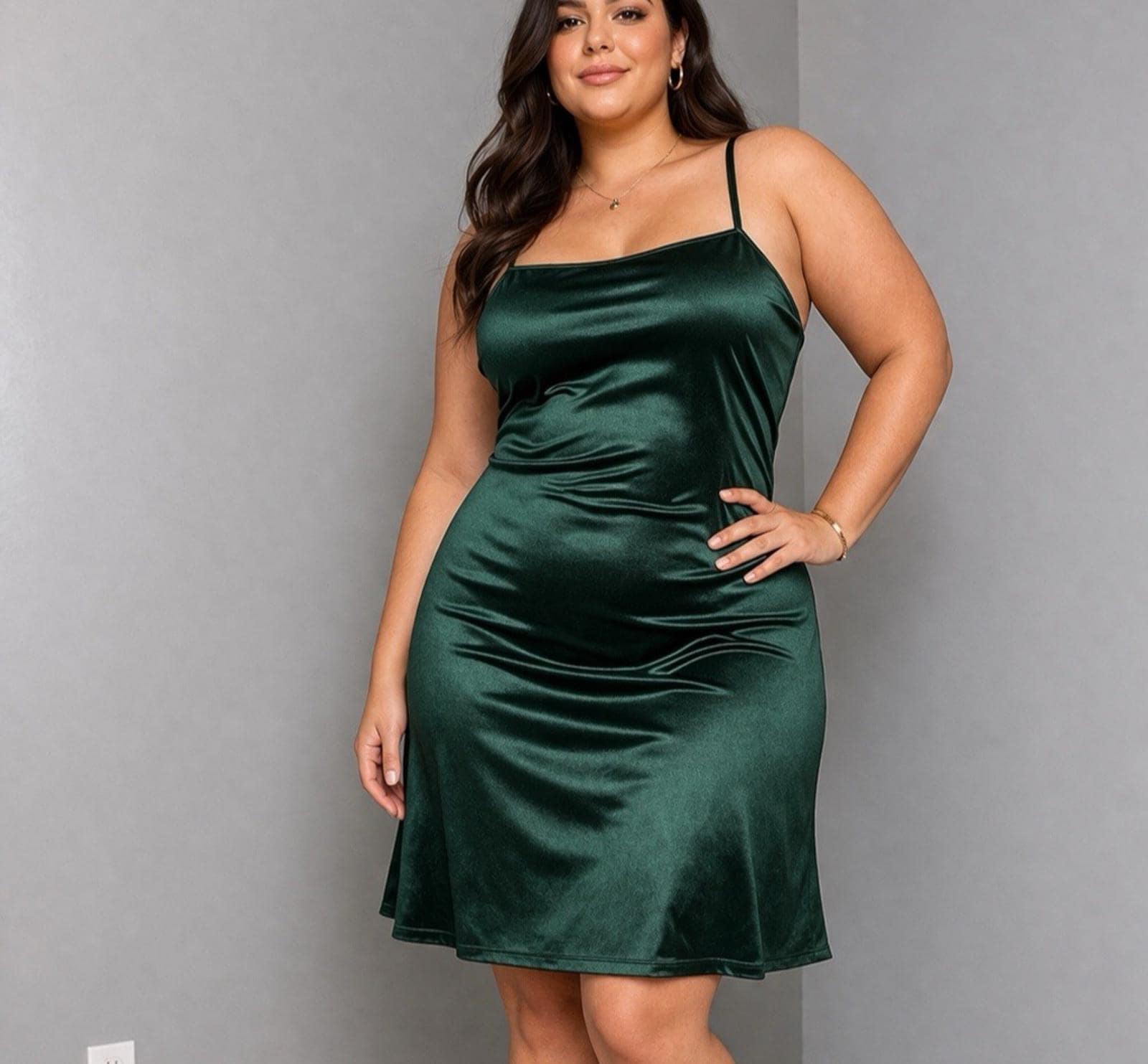 dark green lingerie dress Princess Polly Women's Frederica Plunge Neck Maxi Dress - Green main image 0