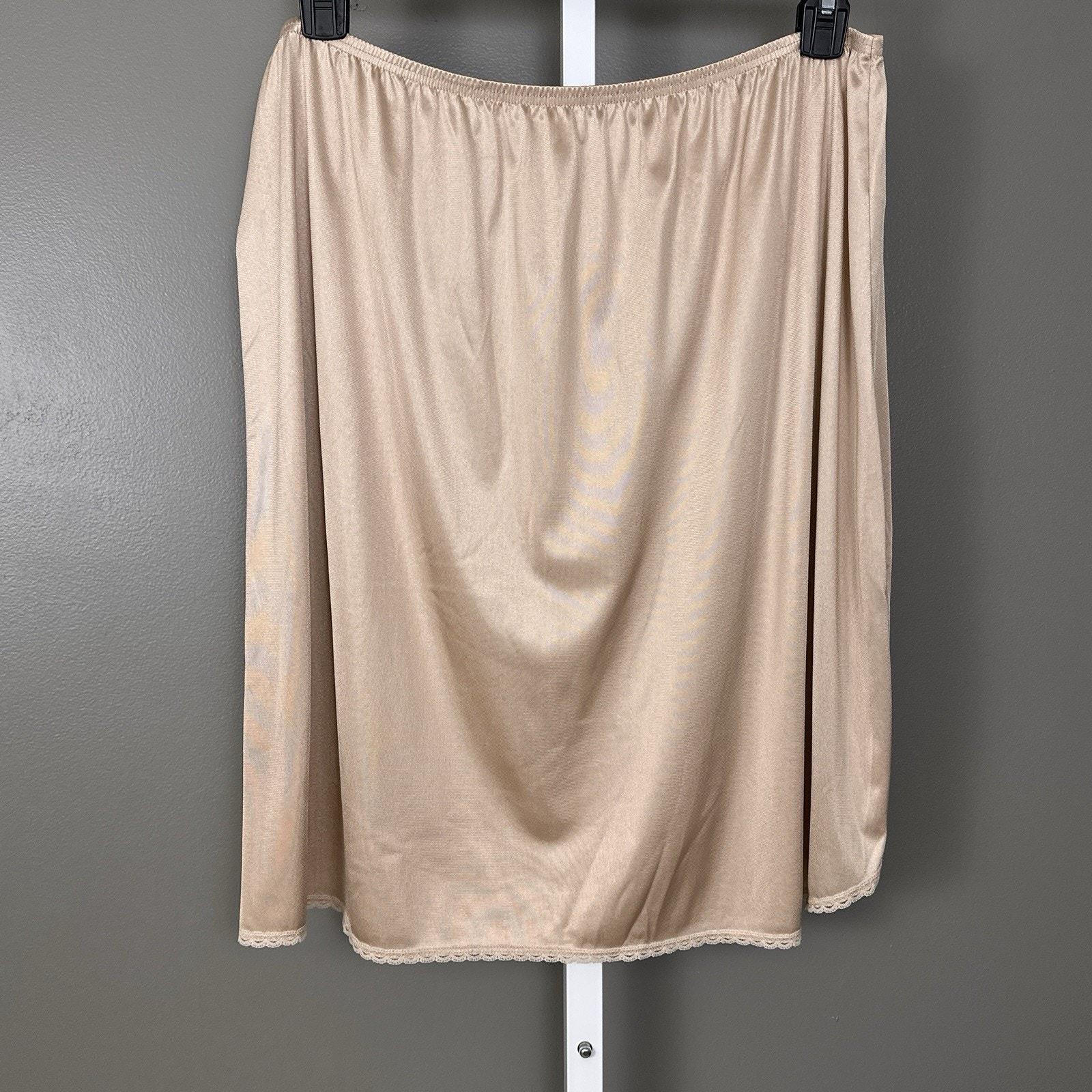 Jupe Mi-slip Vassarette Blanche - Taille S (24/36) - Nylon - Occasion