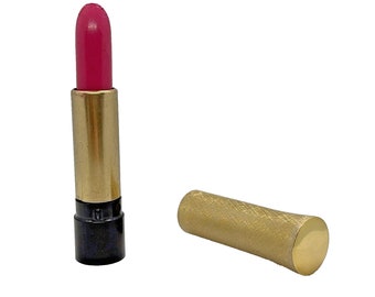 Vintage NOS Monica Simone Lipstick Cosmetics Red Plum Pink Lipstick Brass Tube