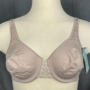 New Vintage NOS Vanity Fair Bra Body Elegance Size 40C Mocha Blush 75-126