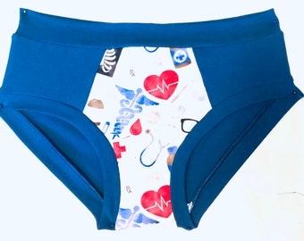 Women’s Cotton Lycra Panties| Women Patched Front Panties| Royal Blue Panties| Cotton Lycra Panties