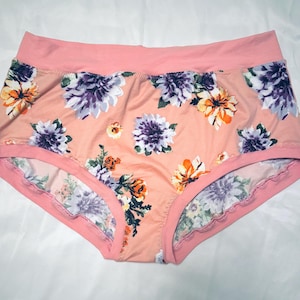XL Women&#39;s High Waist panties, Women&#39;s underwear/ panties/ Light blue panties/ Cotton spandex panties/ Women&#39;s brief panties