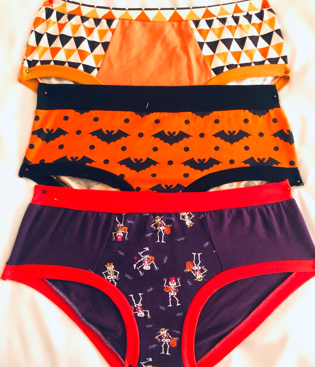 Halloween Panties 3 pairs Halloween Panties Halloween Bat Etsy Italia