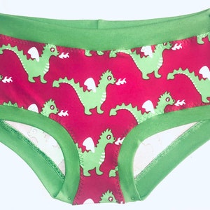 Culotte En Soie De Lait Pour Femme - Imprimé Dinosaure Vert - Boxer Confortable Taille Élastique - 9