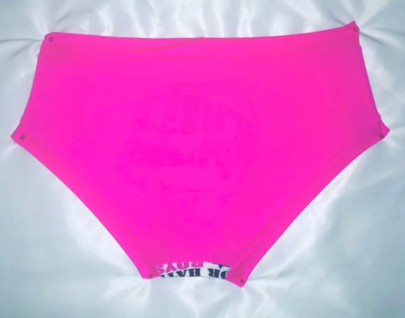 Women Neon Pink Scrundies/ Womens Neon Spandex Underwear/ 4 Ways Stretch  Panty/ Neon Pink Panty 