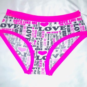 Valentine&#39;s Day Spandex Underwear Panties Women Nylon Spandex Panties| Women Spandex Panties| Women Hot Pink Underwear| Women Pink Panties