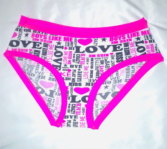 Valentine's Day Spandex Underwear Panties Women Nylon Spandex Panties Women Spandex  Panties Women Hot Pink Underwear Women Pink Panties 