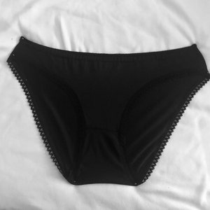 Women&#39;s Black spandex underwear/ Black Spandex Panty/French cut panty/4-way Stretch spandex panty/High cut panty