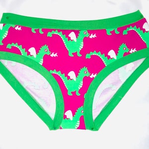 Women Cotton Panties | Women Underwear| Women&#39;s dinosaurs Scrundies/Women dinosaurs panties Organic Lycra panties/ Dinosaurs print underwear