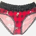 Mother’s Day Women's  double brush spandex underwear/ Lycra panties/ Lace trimming panties 